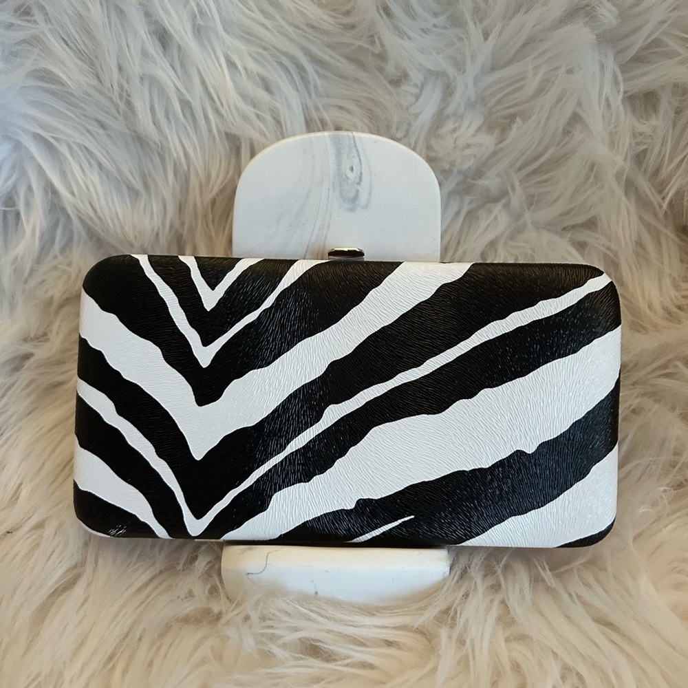 Hard Case Zebra Print Wallet - image 1